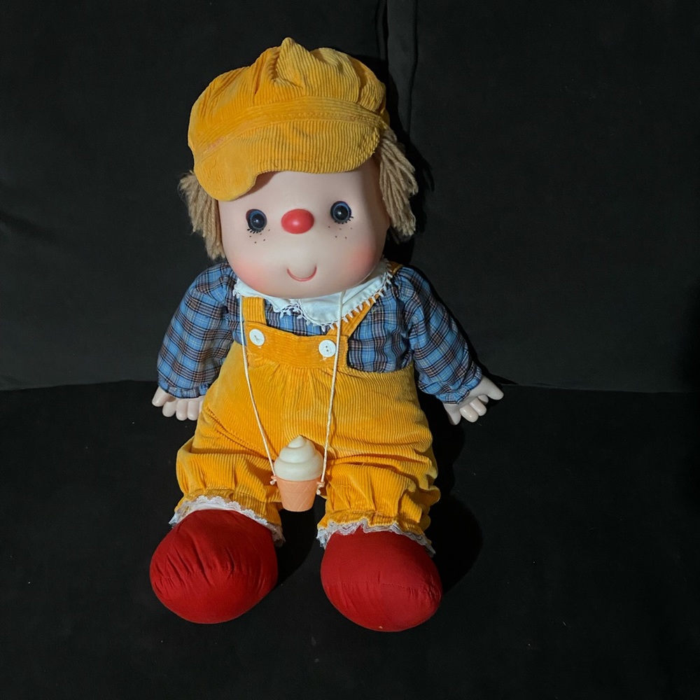 Retro Vintage Komfy Kids Boy Ice Cream Doll  Rubber Plush